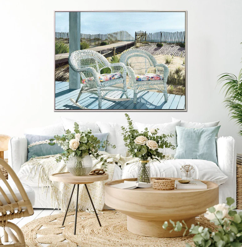 Cozy Spot Wall Art - Blue/White - 49 X 37 - Image 2