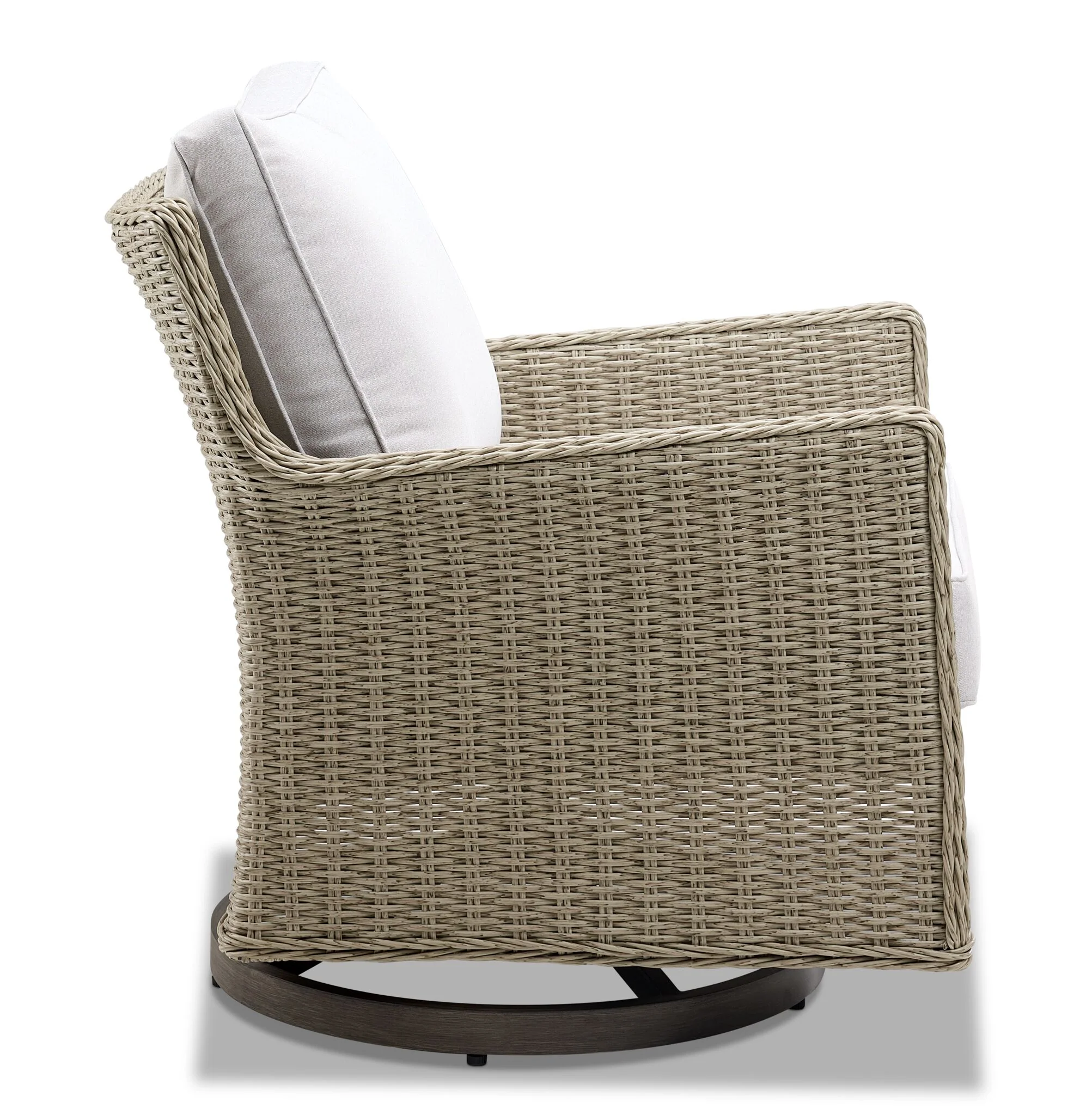 Creek Outdoor Swivel Chair - Grey - Image 3