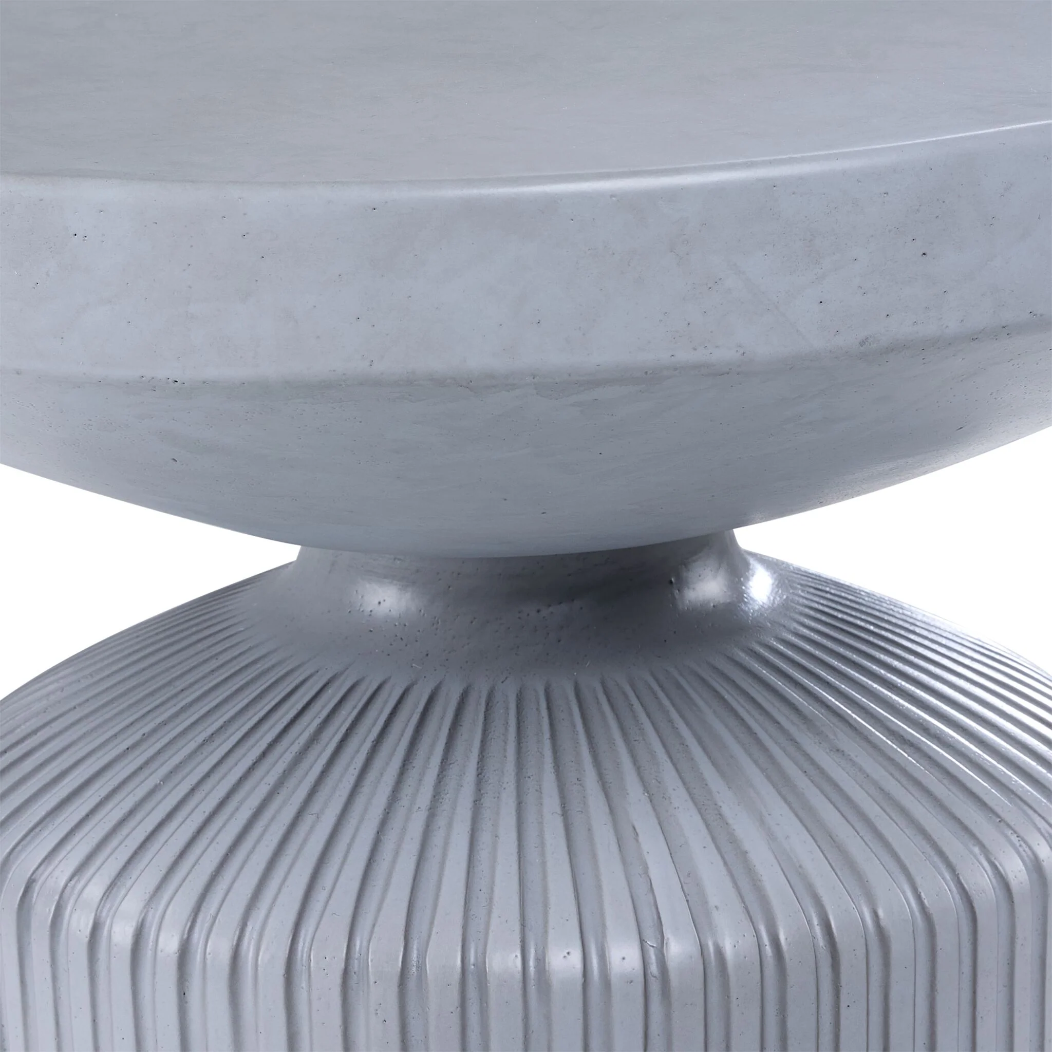 Crete Indoor/Outdoor Concrete End Table - Weathered Grey - Image 2