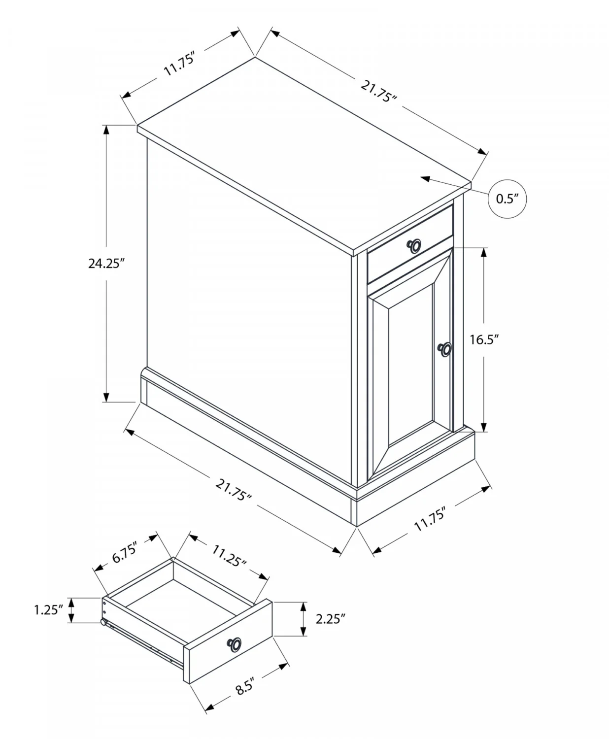 Cyris Side Table - Espresso - Image 3