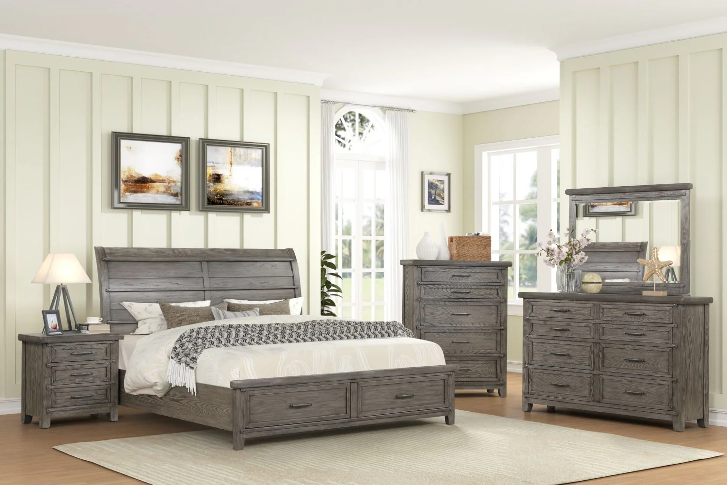 Dahlia 5-Drawer Chest - Grey - Image 2