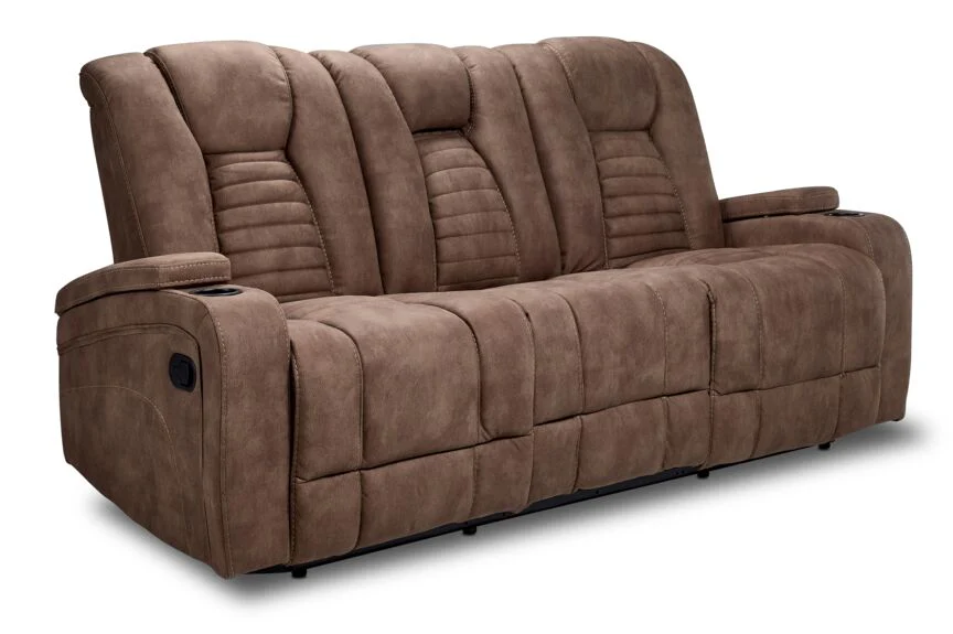 Dallas Reclining Sofa & Loveseat Set - Mocha - Image 2