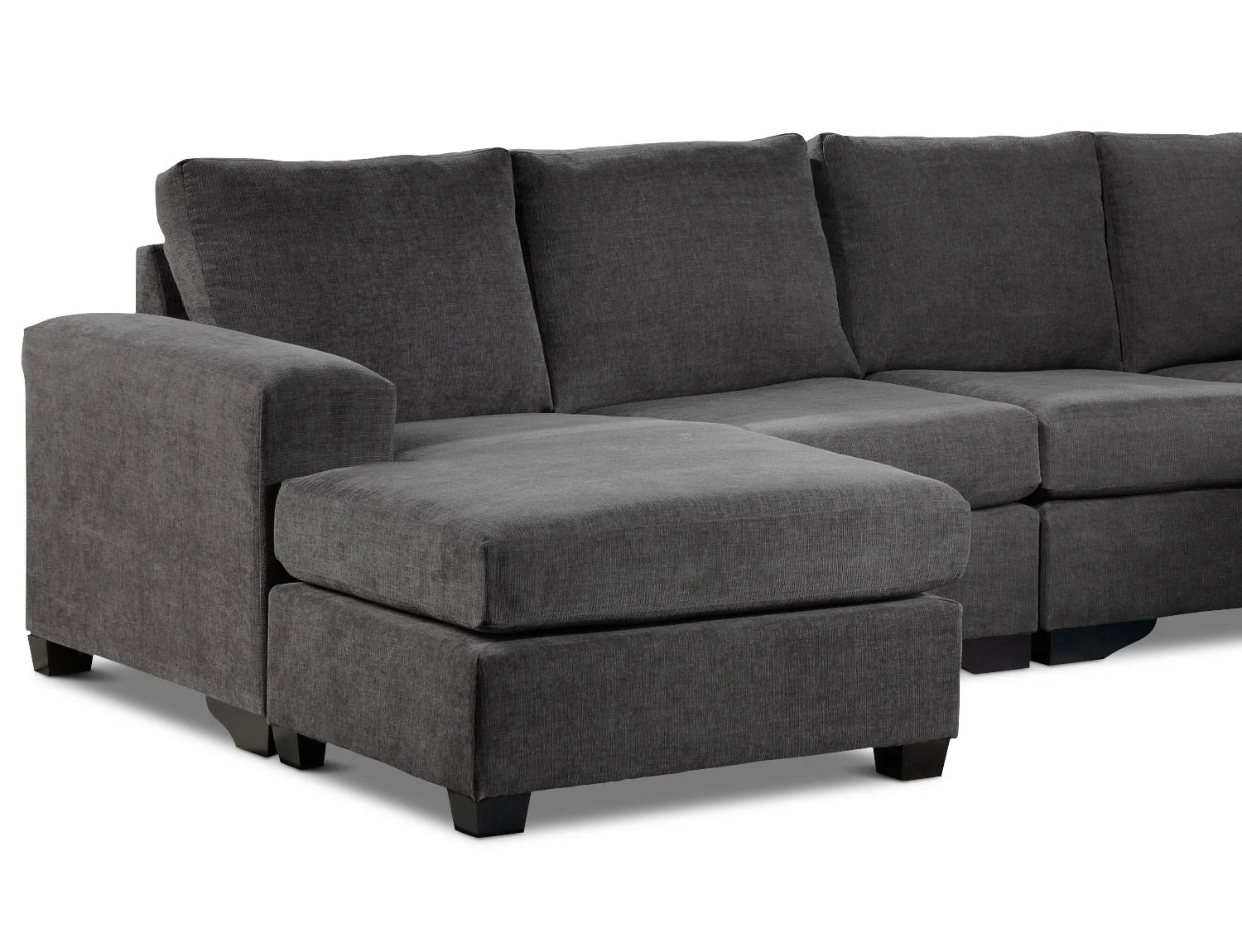 Danielle 3-Piece Sectional with Left-Facing Corner Wedge - Grey - Image 3