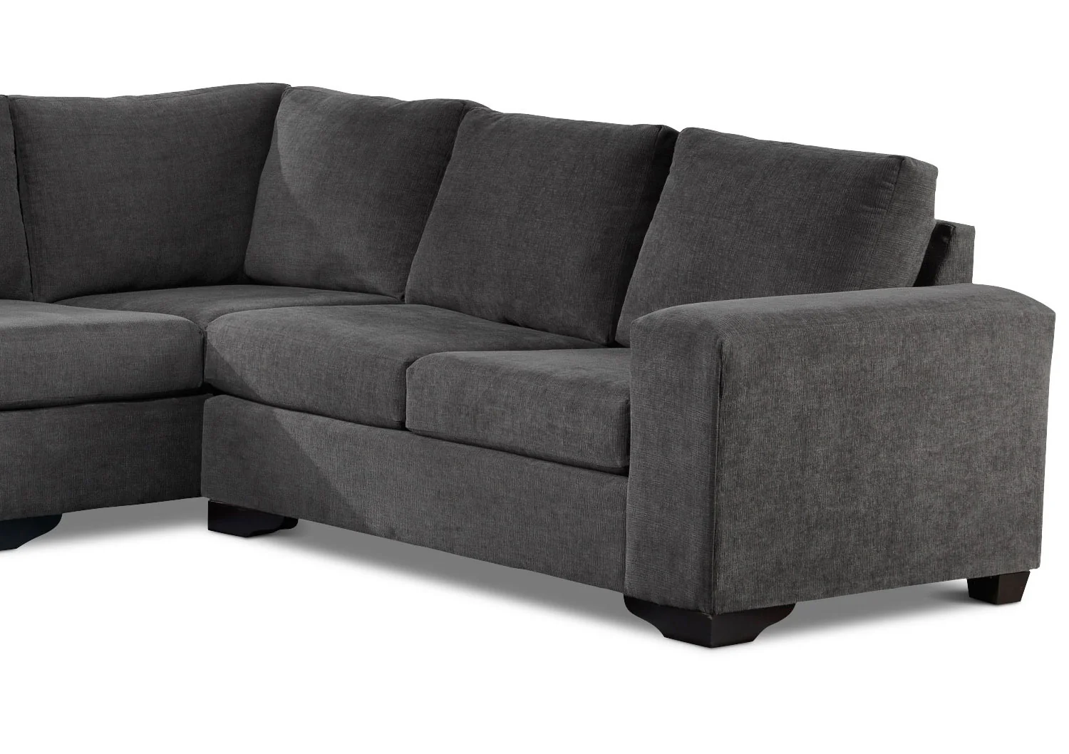 Danielle 3-Piece Sectional with Left-Facing Corner Wedge - Grey - Image 4