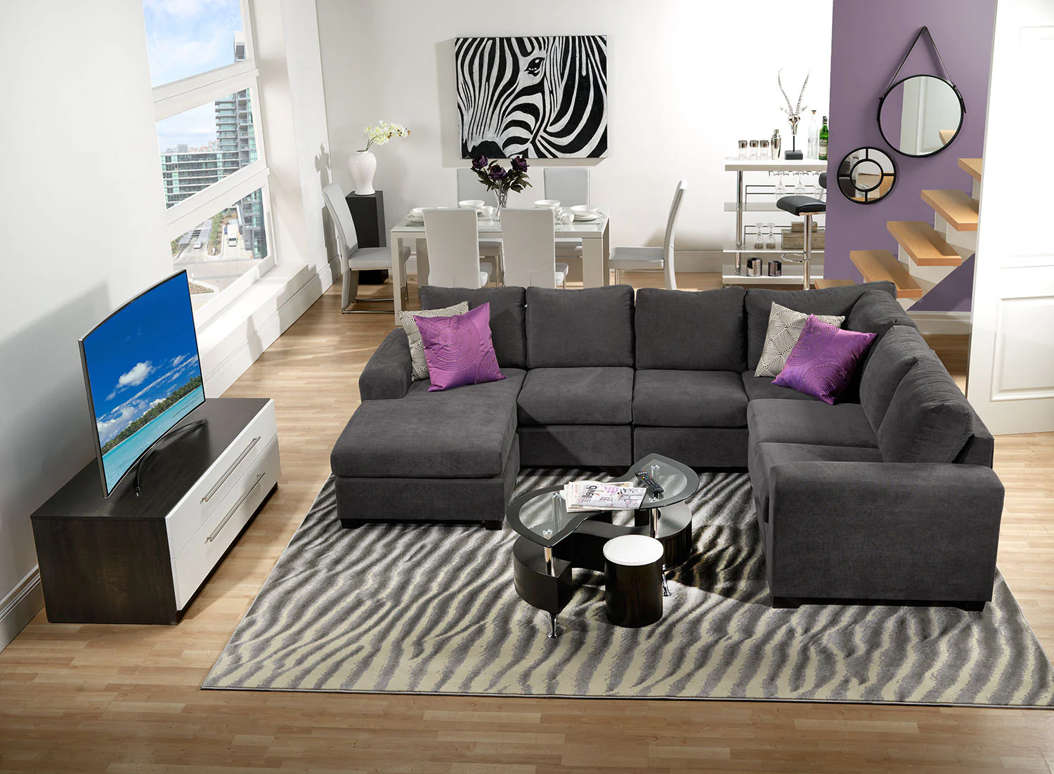 Danielle 3-Piece Sectional with Left-Facing Corner Wedge - Grey - Image 6