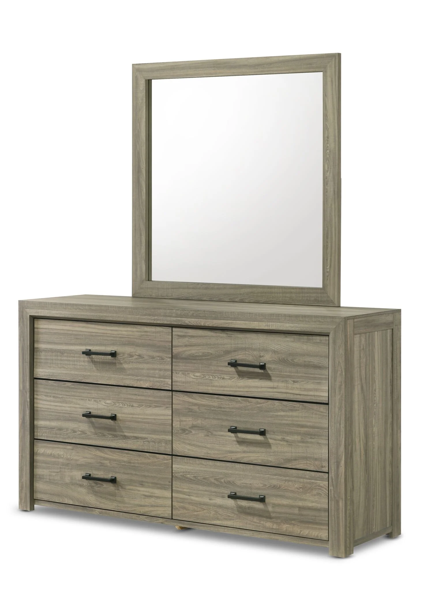 Dario 6-Piece Queen Storage Bedroom Set - Light Brown, Beige - Image 4