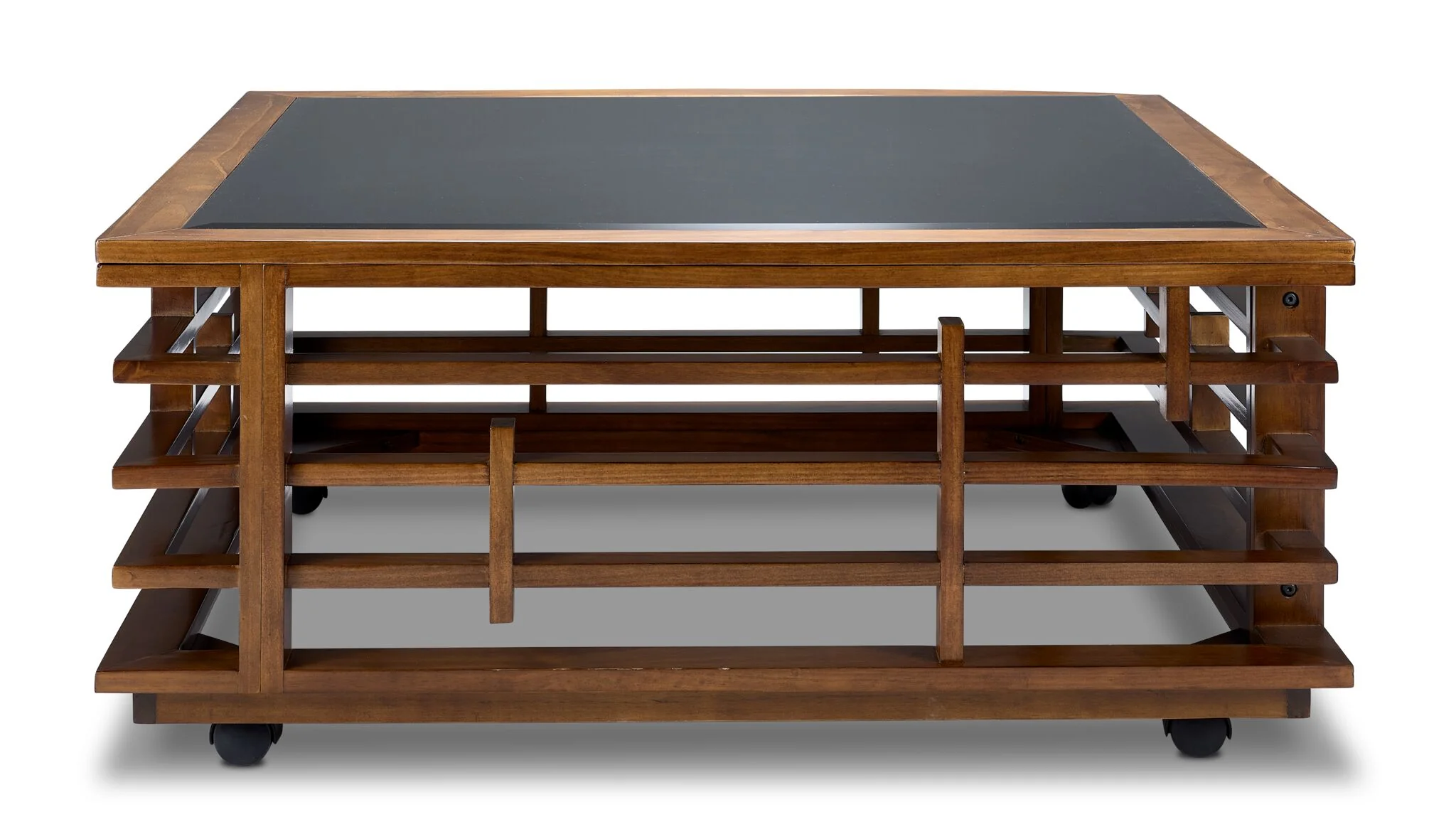 Darwin 42" Coffee Table -Glass, Espresso - Image 2