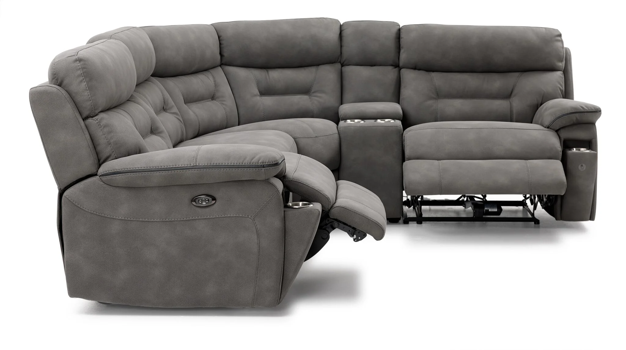 Dawson 5-Piece Power Reclining Sectional with Console - Graphite - Image 4