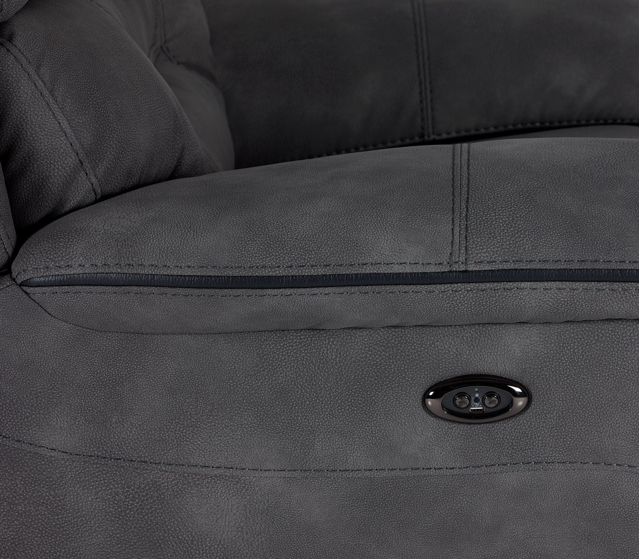 Dawson Power Reclining Sofa, Loveseat and Chair Set - Graphite - Image 6