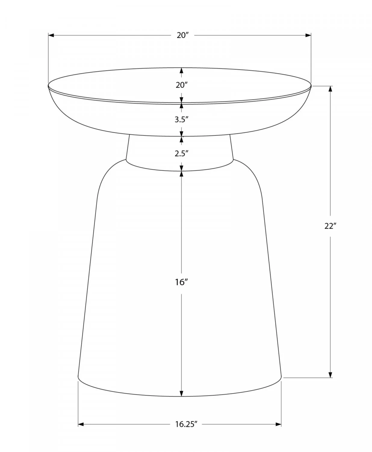 Daxi Side Table - Gold - Image 3