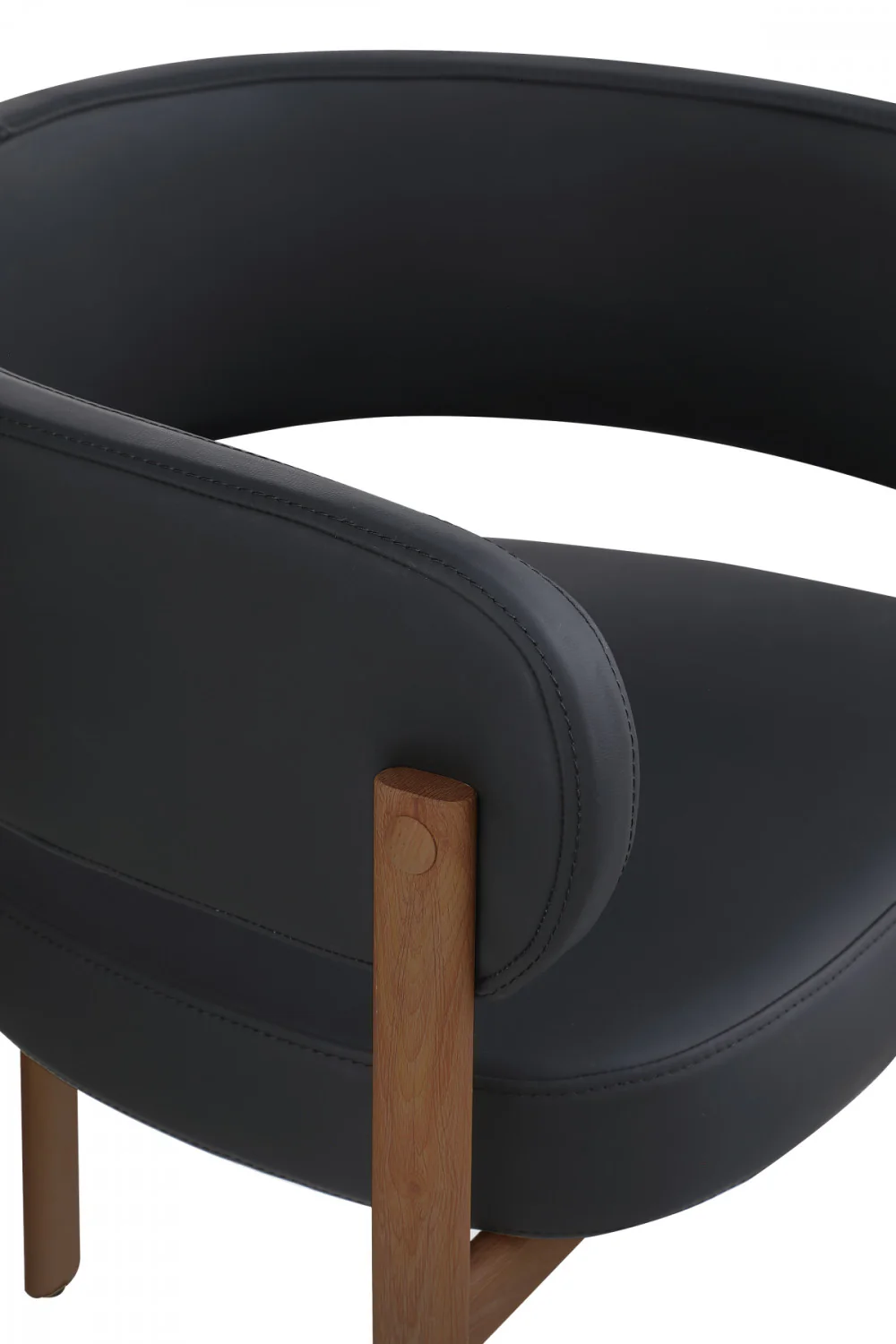 Rhett Dining Chair - Black/Walnut - Set of Two - Image 7