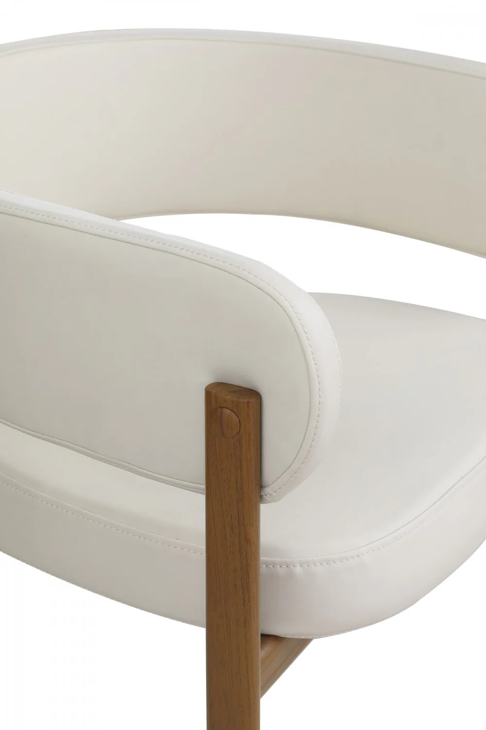 Rhett Dining Chair - Cream/Walnut - Set of Two - Image 7
