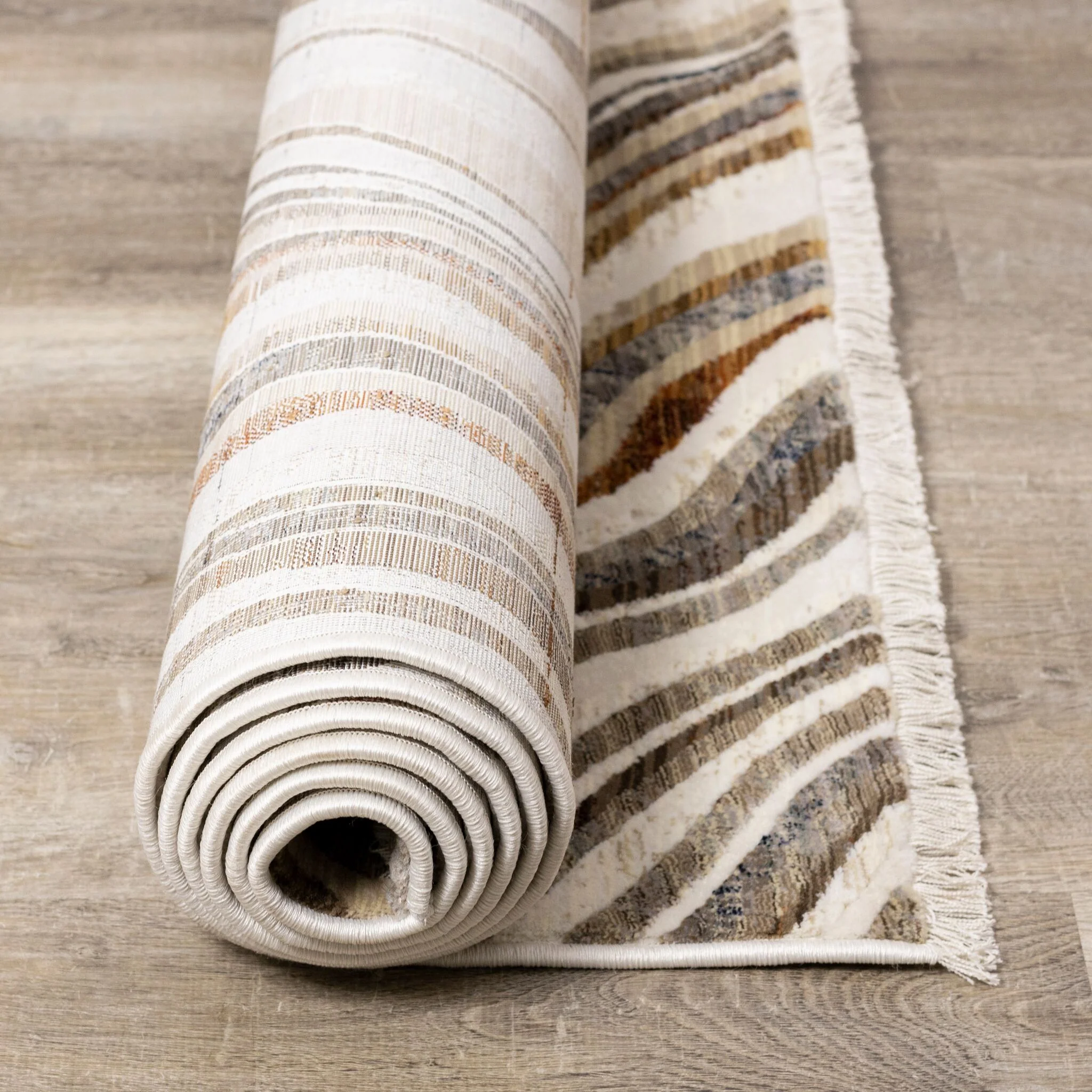 Desert Wave 5'3" x 7'10" Curvy Waves Area Rug - Beige - Image 10