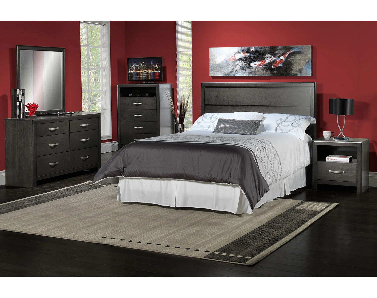Dessy Night Table - Charcoal - Image 2