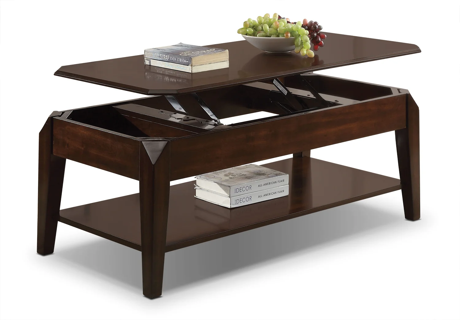 Docila Lift-Top Coffee Table and Two End Tables - Espresso - Image 2