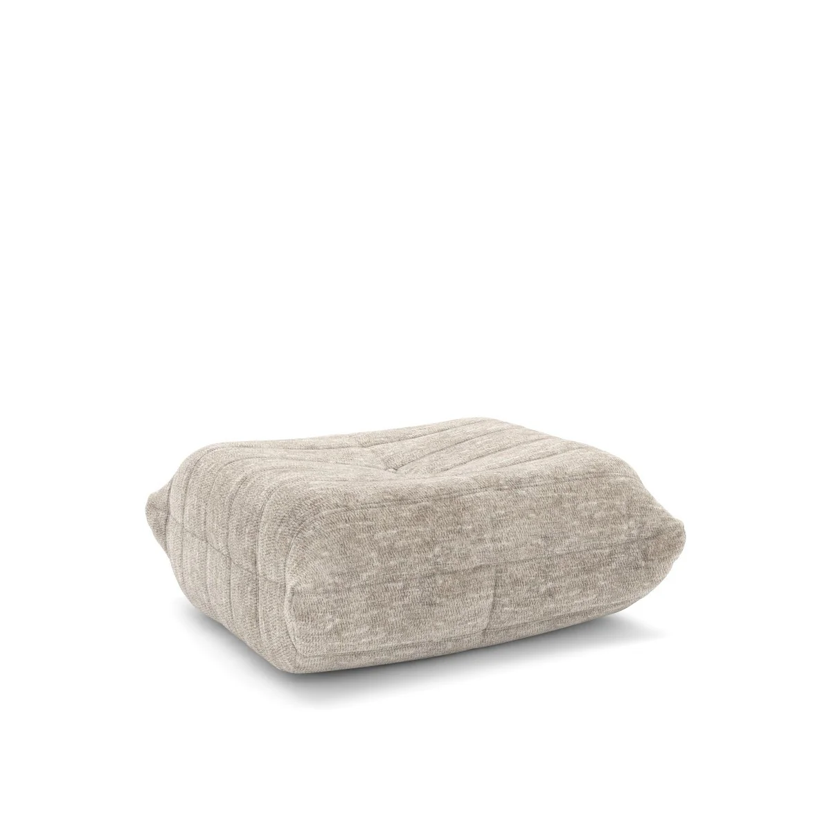 Dontae All Foam Armless Chair and Ottoman - Beige - Image 2
