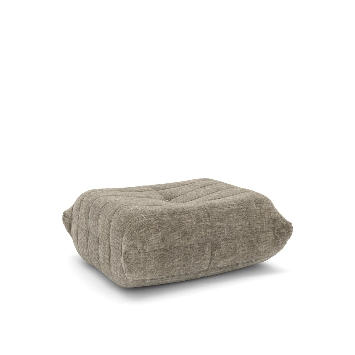Dontae All Foam Armless Chair and Ottoman - Taupe - Image 2