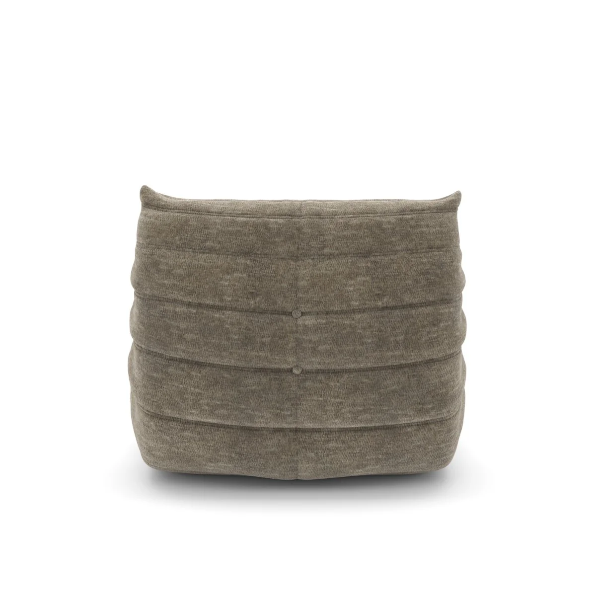 Dontae All Foam Armless Chair and Ottoman - Taupe - Image 5