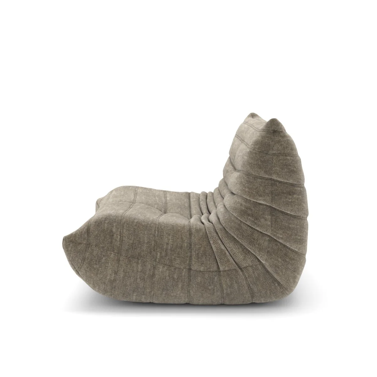 Dontae All-Foam Armless Chair - Taupe - Image 4