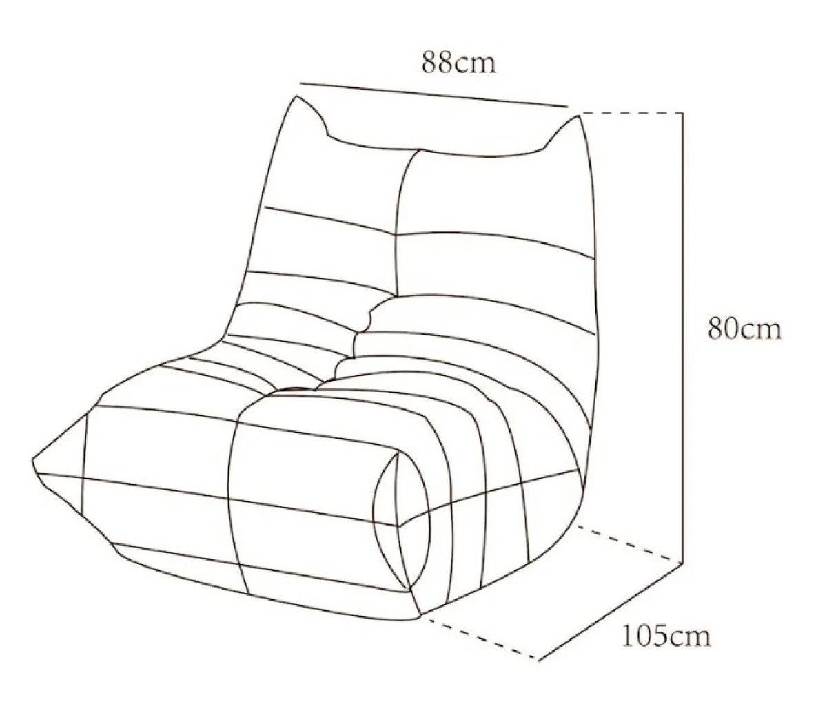 Dontae All-Foam Armless Chair - Taupe - Image 7