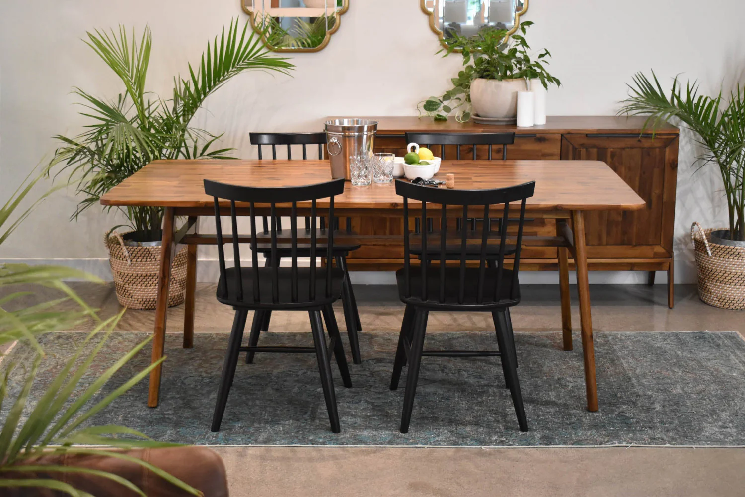 Dorsen Dining Chair - Black - Set of Two - Image 4