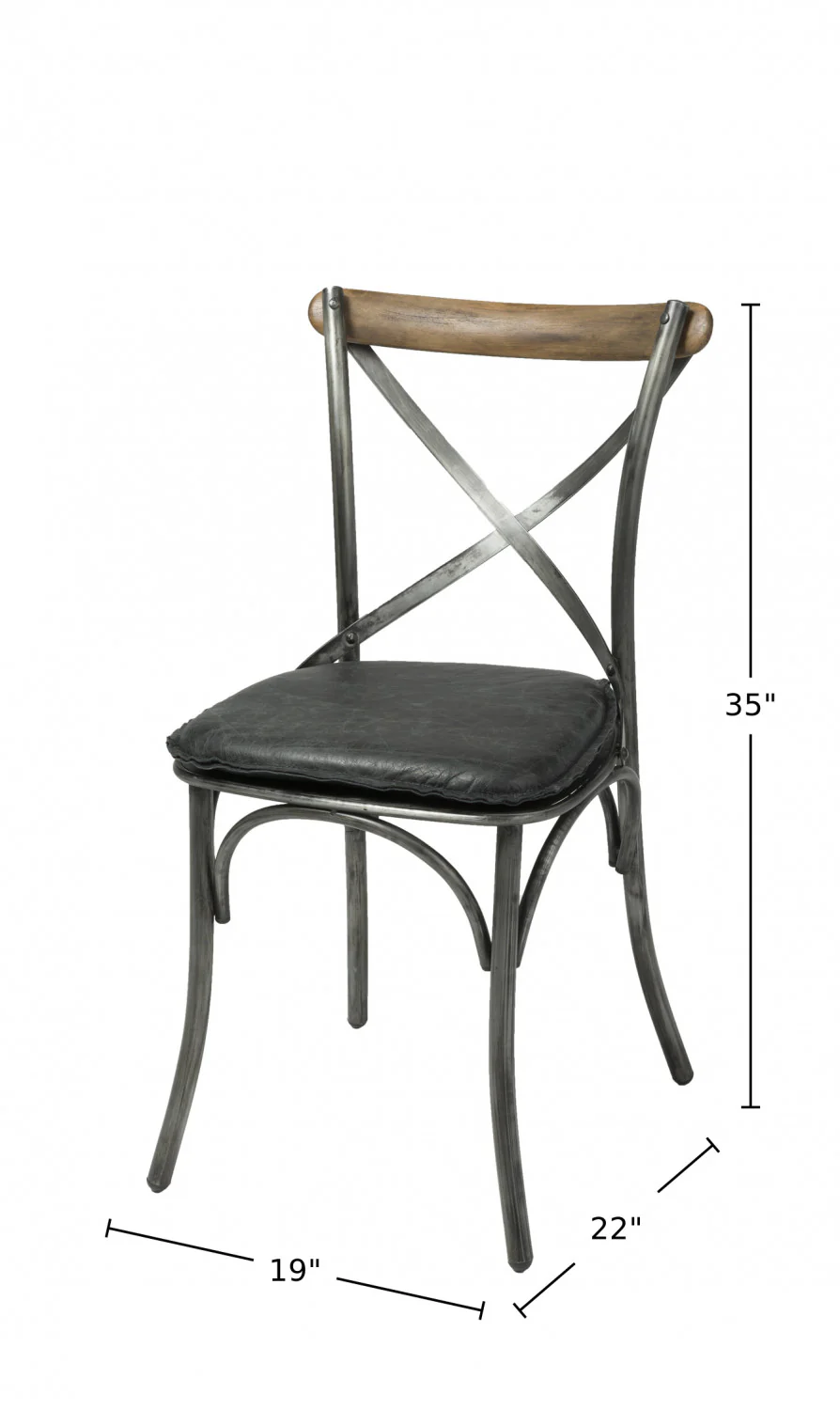 Dovren Crossback Chair - Dark Grey - Set Of Two - Image 3