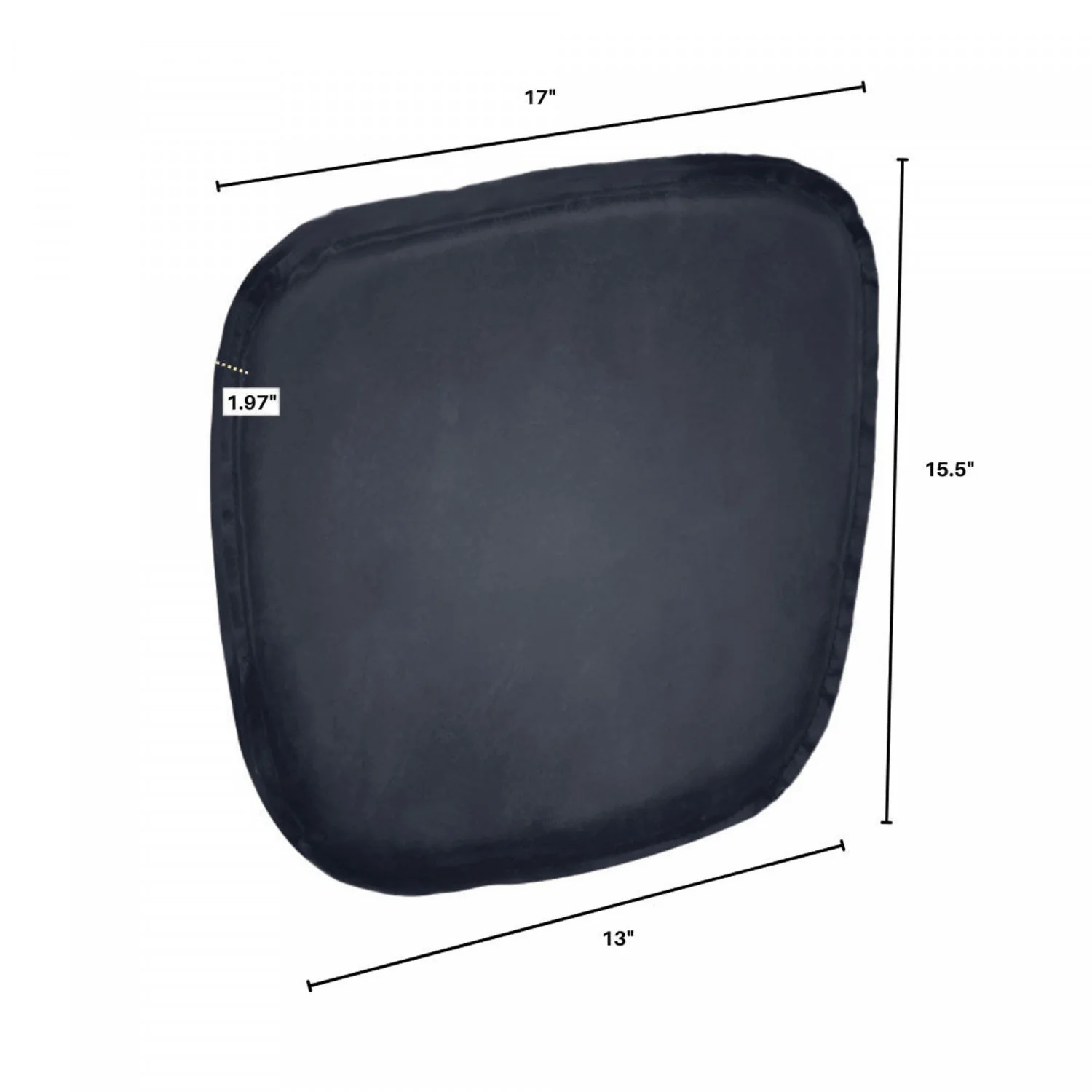 Dovren Leather Cushion Seat - Antique Black - Image 8