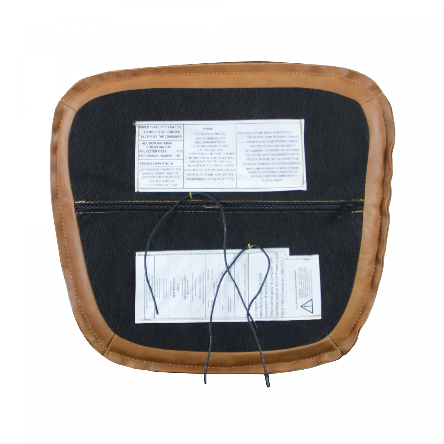 Dovren Leather Cushion Seat - Cognac - Image 3