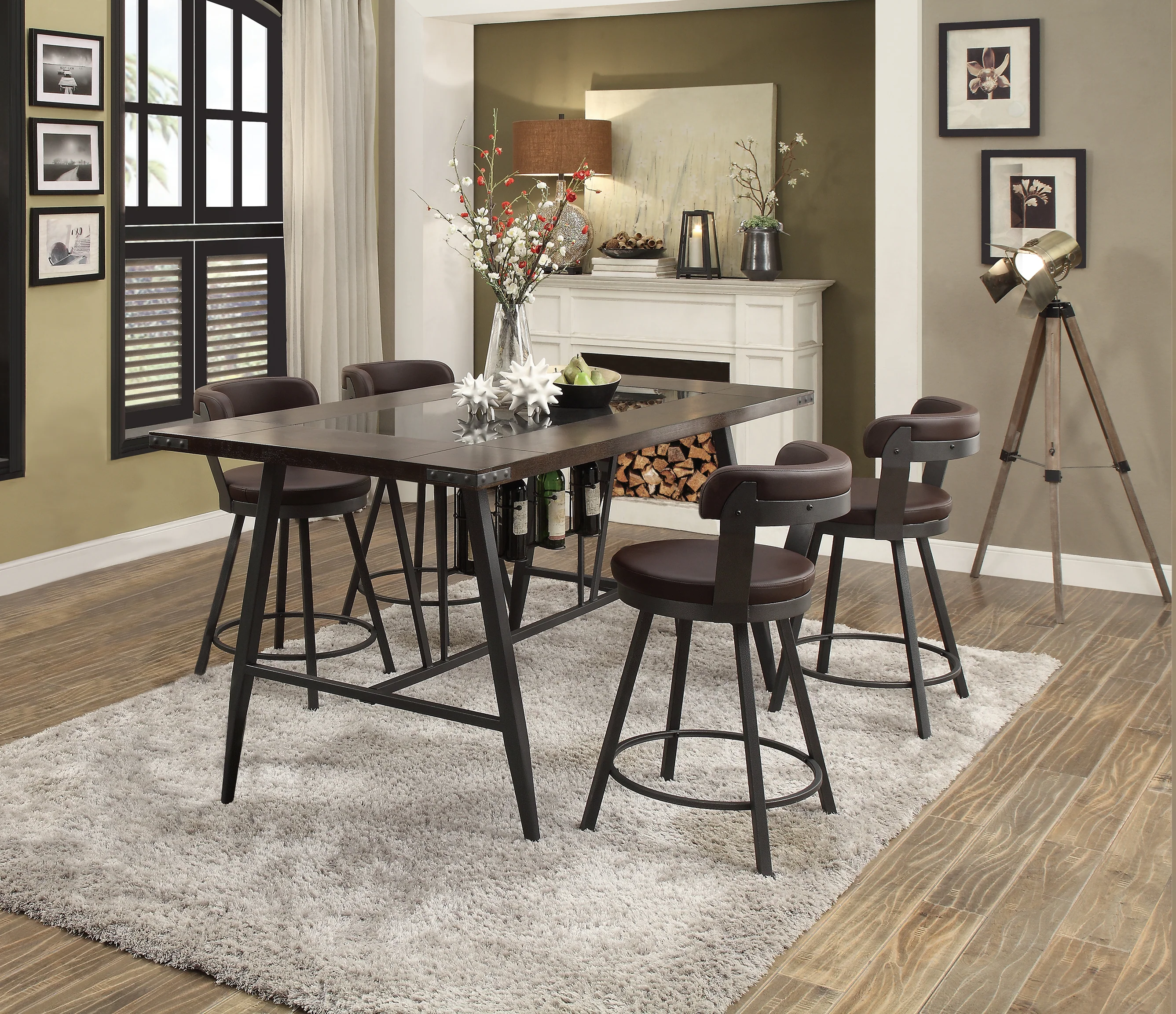 Drai Counter Height Stool - Brown - Image 2