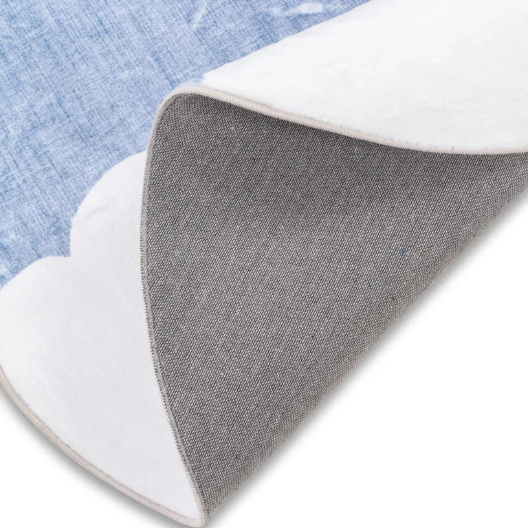 Dreamland Cloud Rug - 4ft Round - White - Image 5