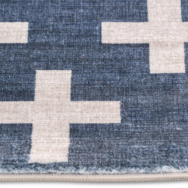 Dreamland Cross Stitch Rug - 4' x 6' - White - Image 2