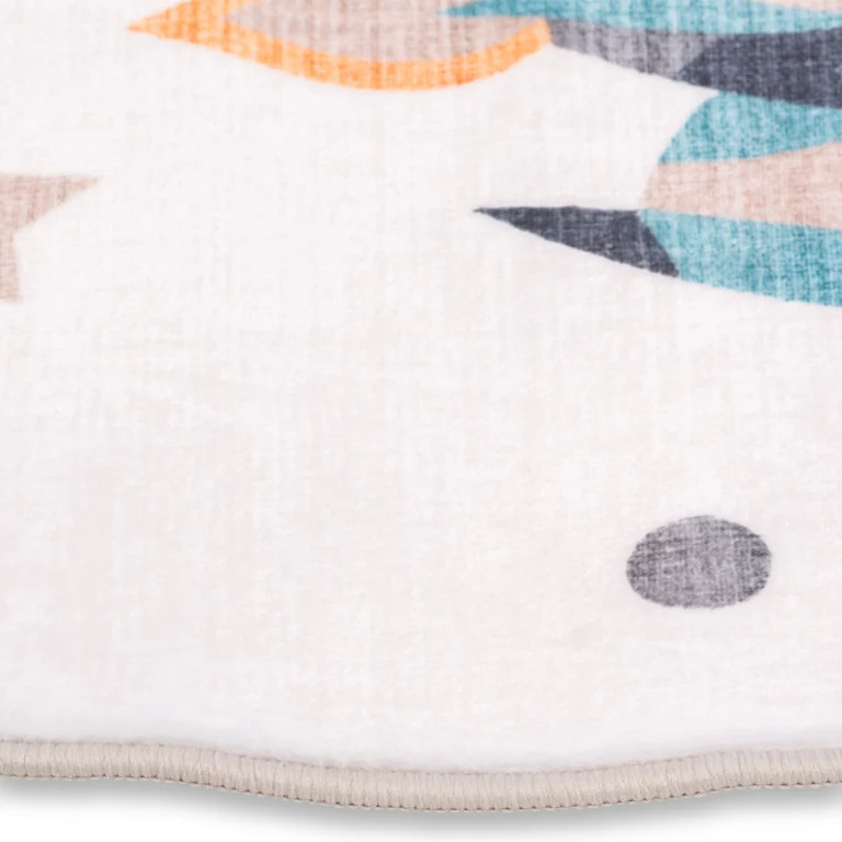 Dreamland Rocket Ship Rug - 4ft Round - Multi-Colour - Image 5
