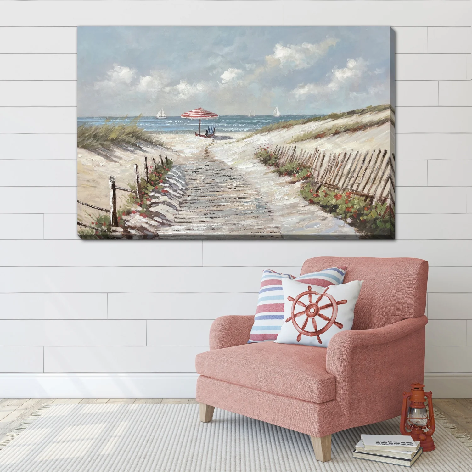Dune Escape Wall Art - Blue/White - 30 X 45 - Image 2