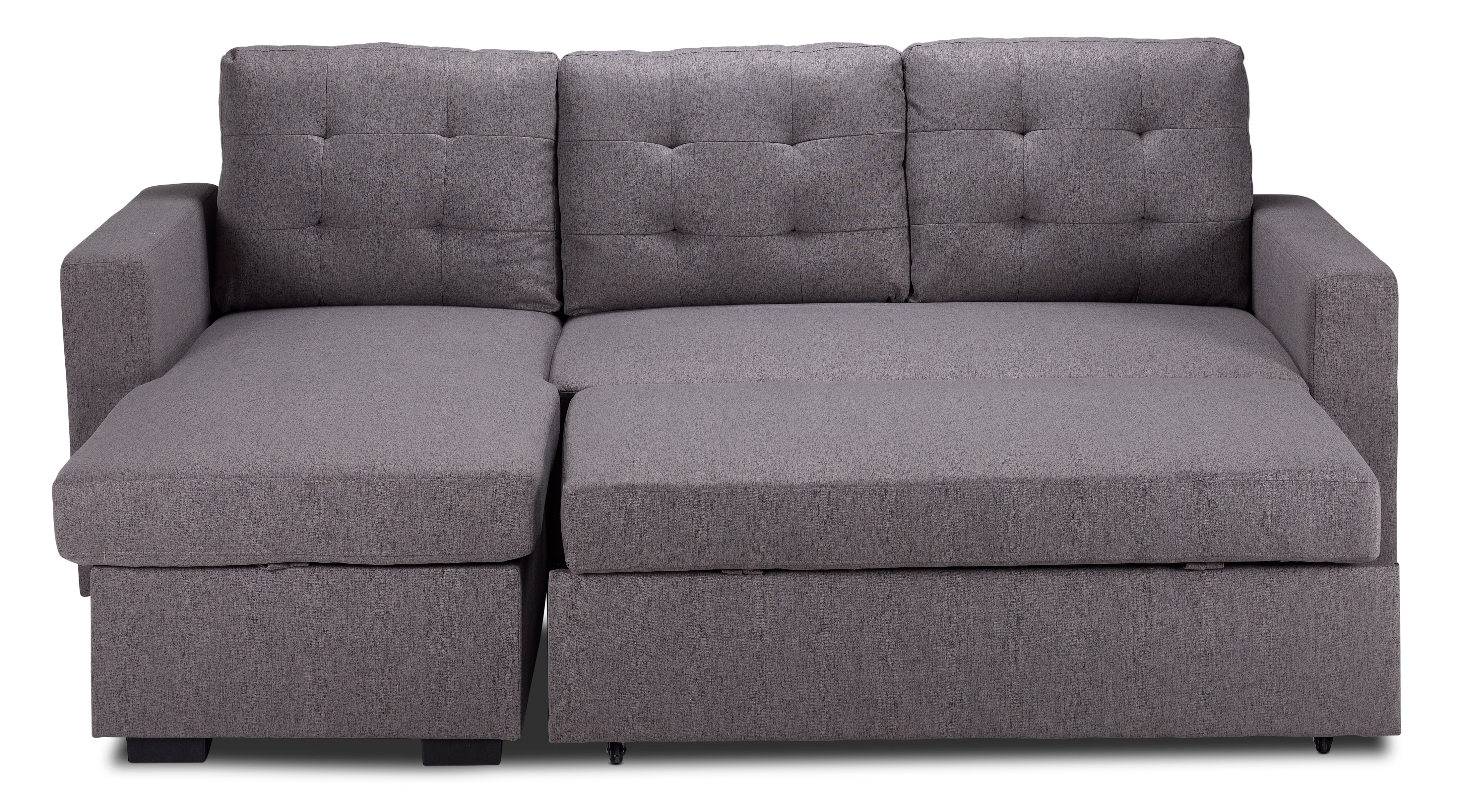 Dustin Reversible Pop-Up Sofa Bed - Grey - Image 5