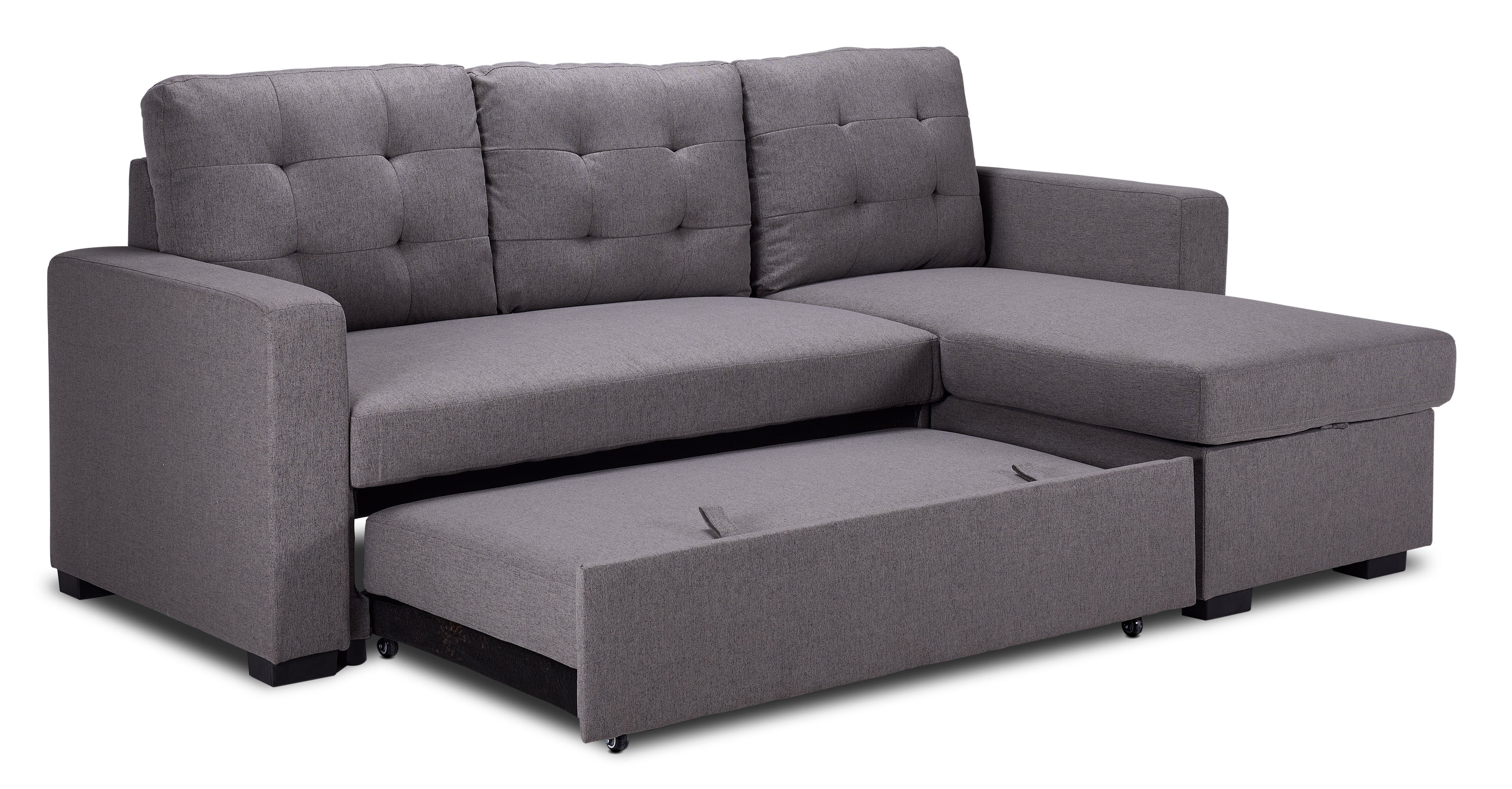 Dustin Reversible Pop-Up Sofa Bed - Grey - Image 7