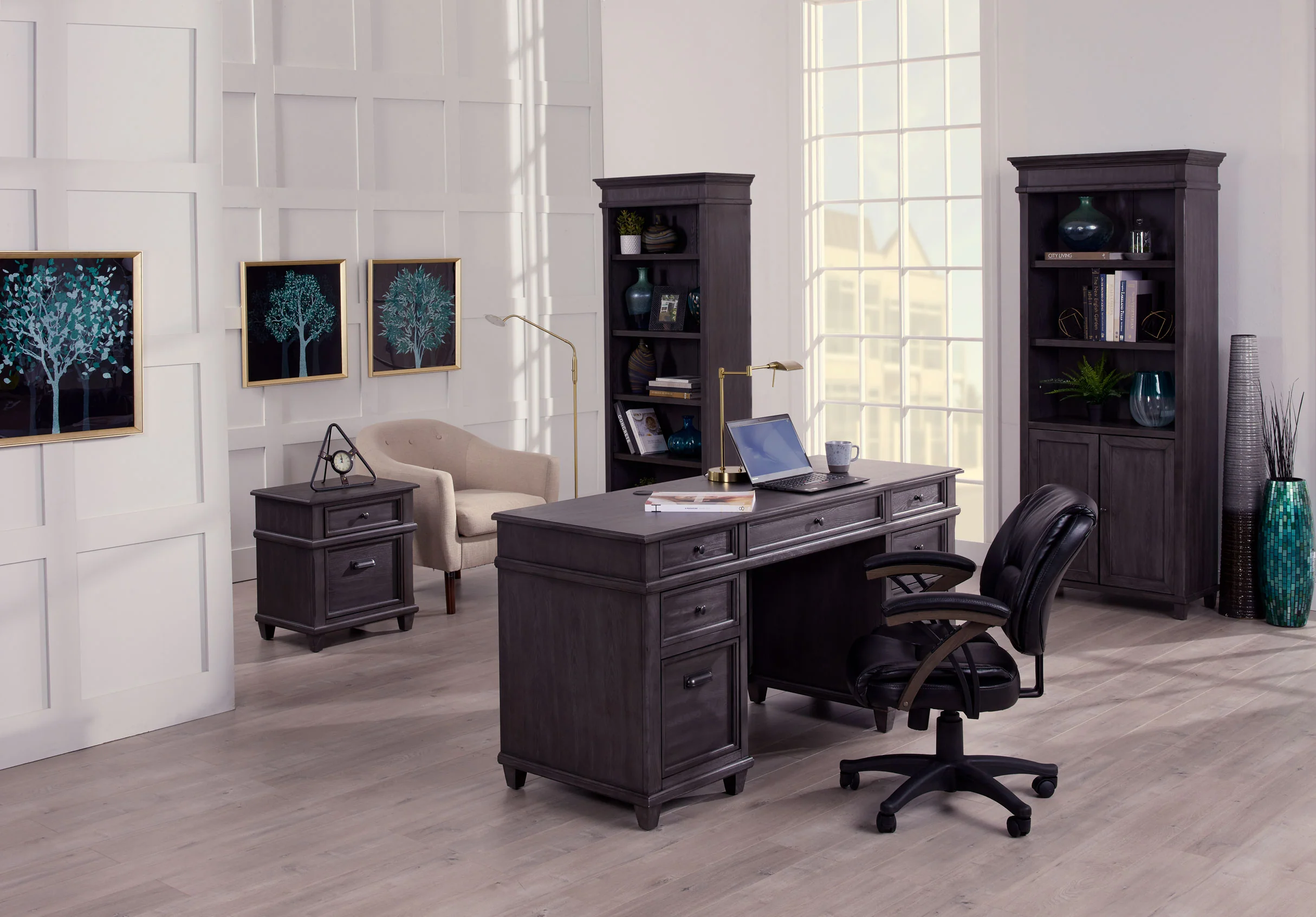 Eastwood Open Bookcase - Grey - Image 3