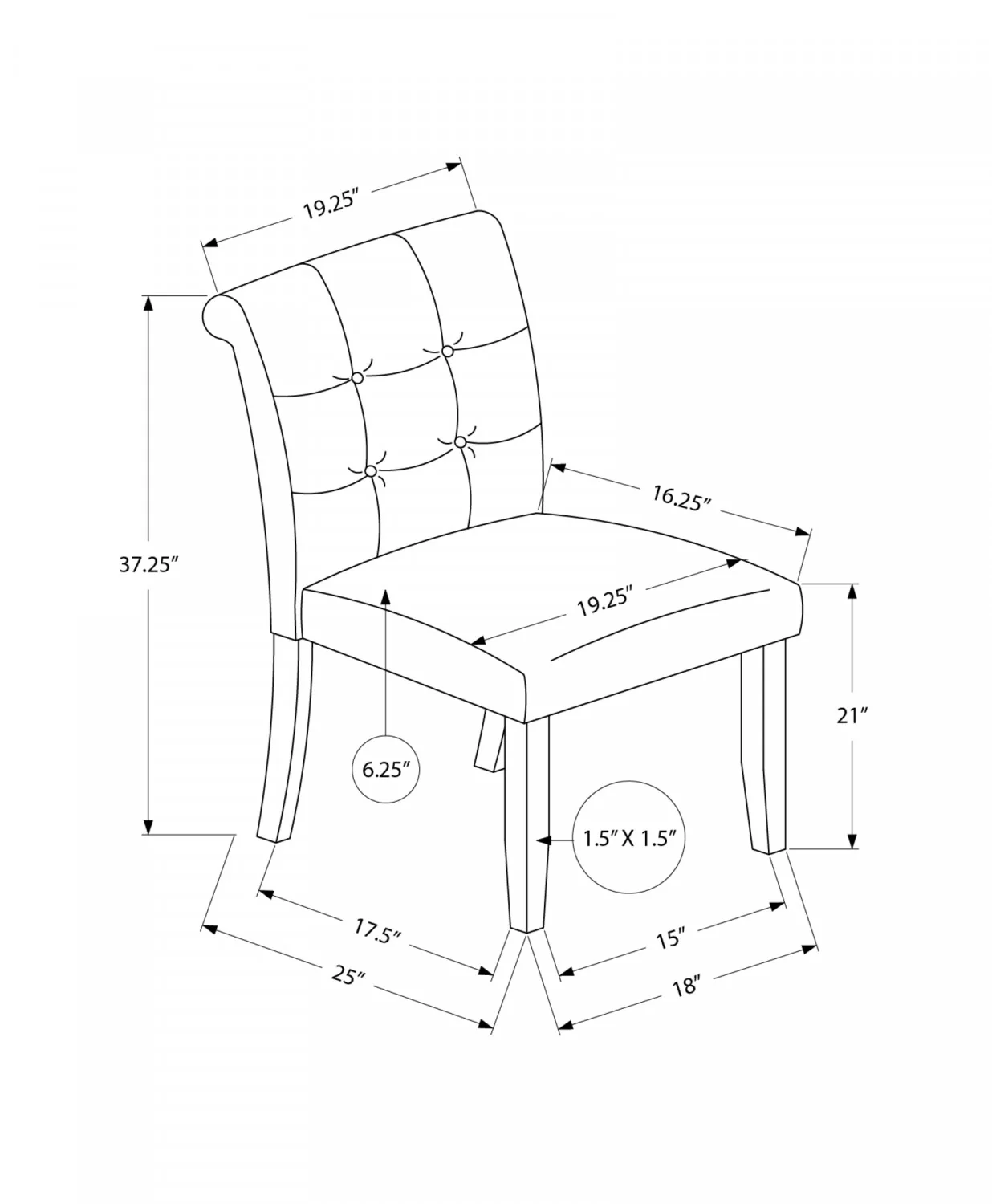 Edwin Dining Chair - Blue - Set Of Two - Image 3