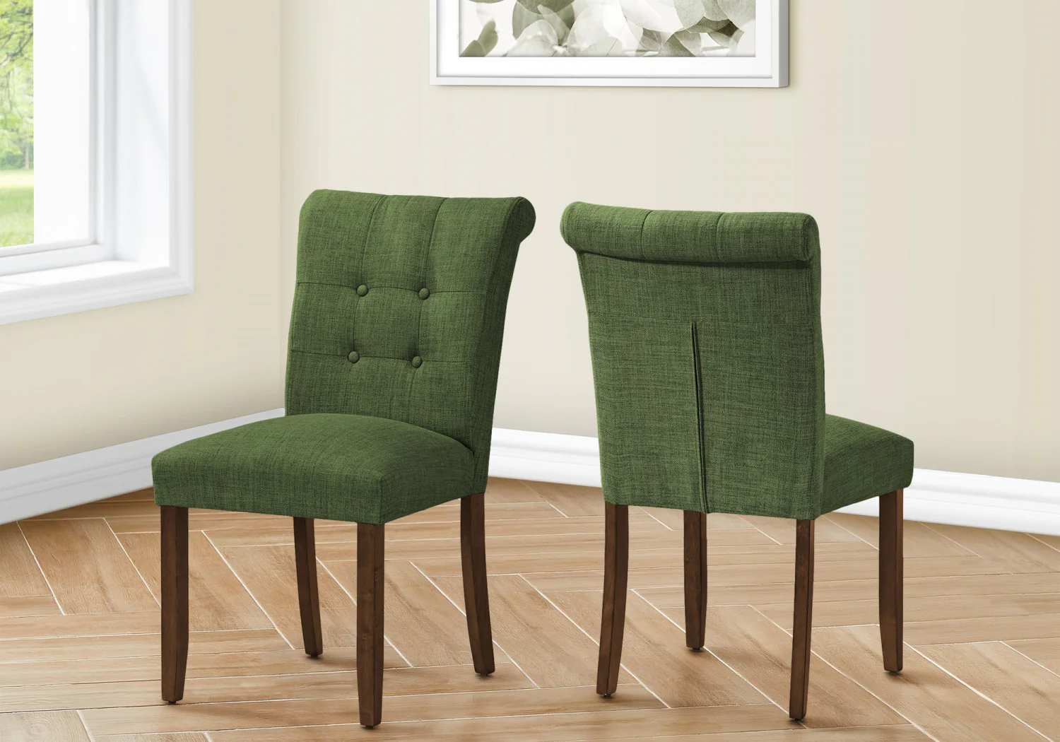 Edwin Dining Chair - Green - Set Of Two - Image 2