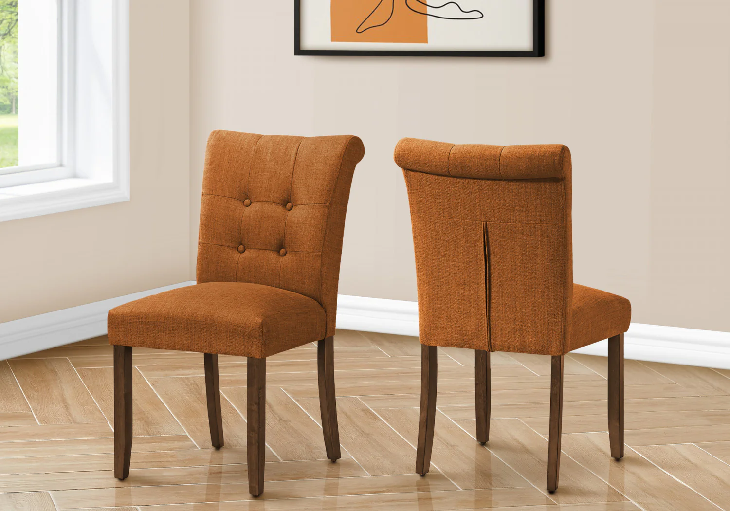 Edwin Dining Chair - Orange - Set Of Two - Image 2