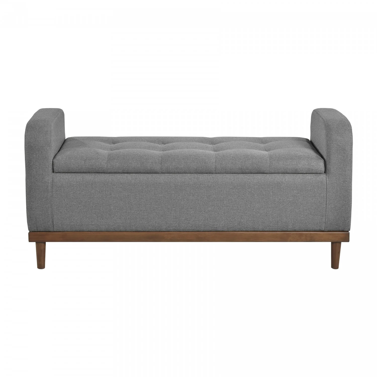 Elayne Ottoman Bench - Grey - Image 5