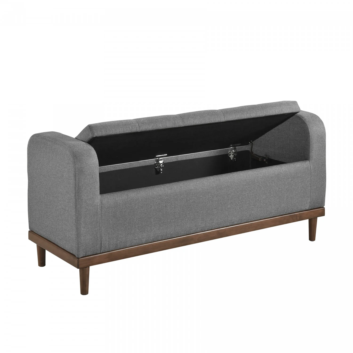 Elayne Ottoman Bench - Grey - Image 6