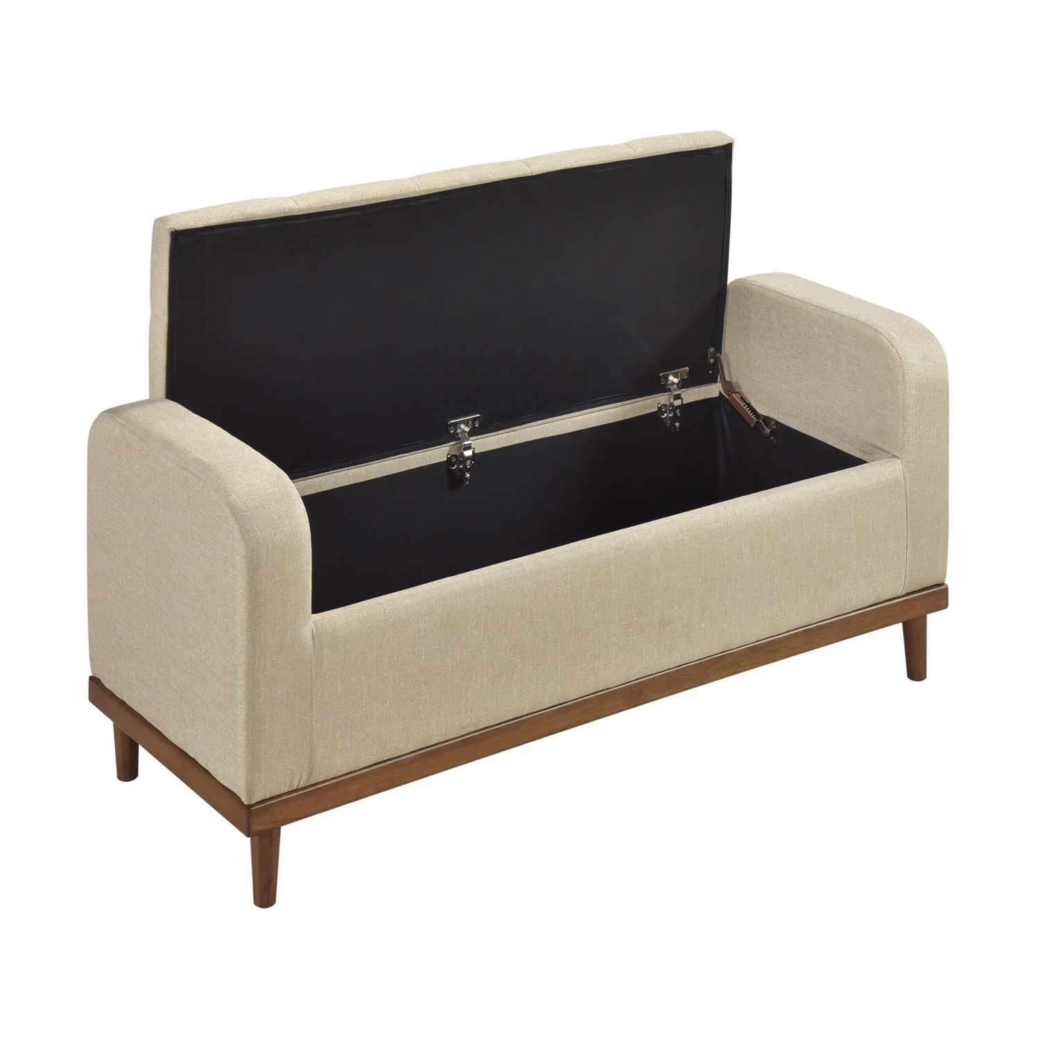 Elayne Ottoman Bench - Light Brown - Image 6