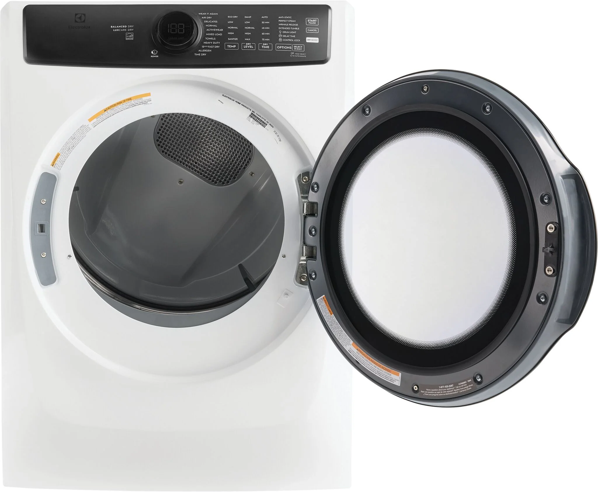 Electrolux Matte White Front Load Perfect Steam™ Electric Dryer with Balanced Dry™ and Instant Refresh (8.0 Cu. Ft.) - ELFE773CMW - Image 3