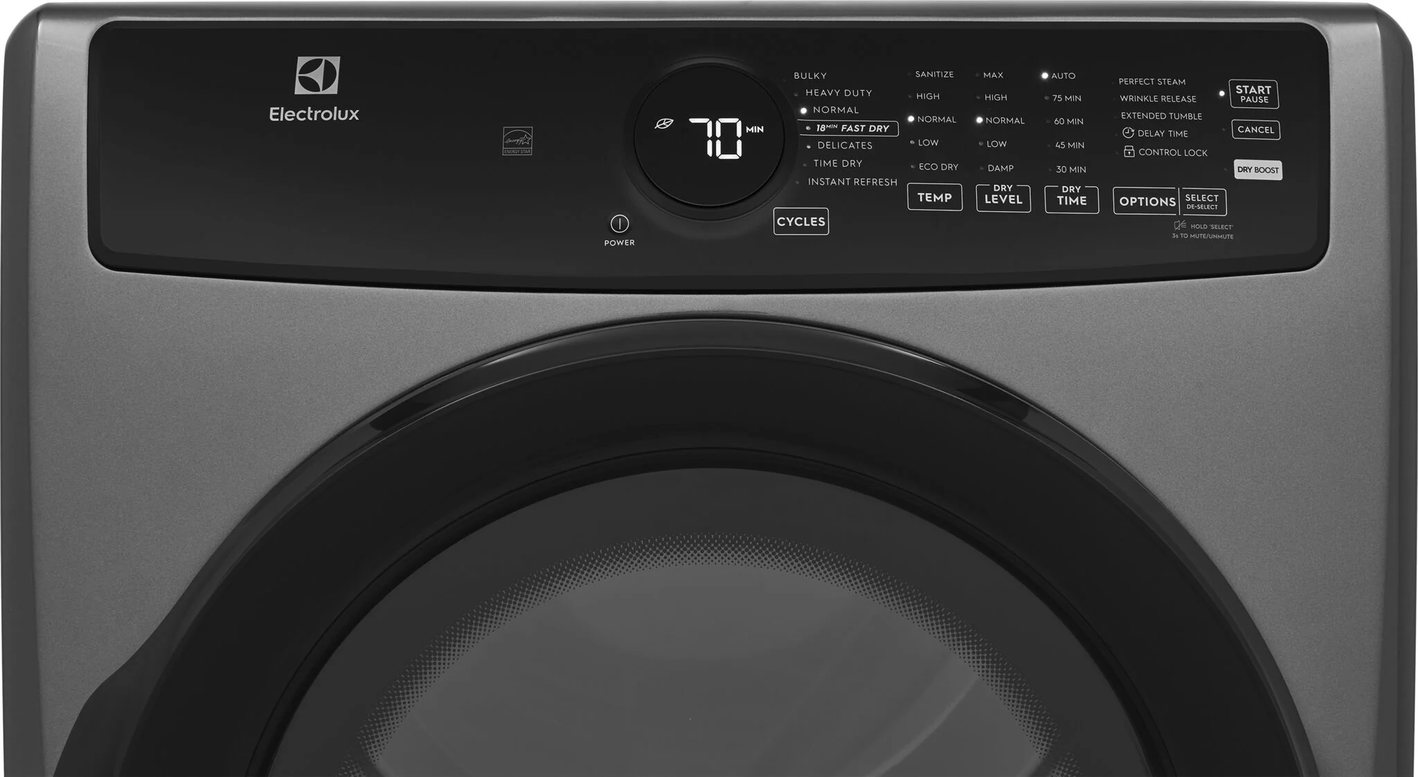 Electrolux Titanium Front Load Perfect Steam™ Electric Dryer with Instant Refresh (8.0 Cu. Ft) - ELFE743CAT - Image 5