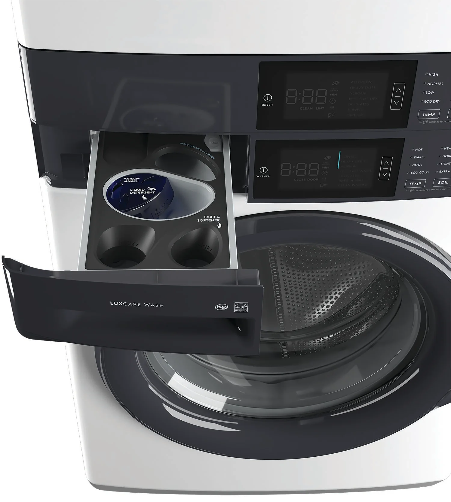 Electrolux White LuxCare Laundry Tower with Washer (5.1 cu. ft.) and Electric Dryer (8 cu. ft.) - ELTE730CAW - Image 3