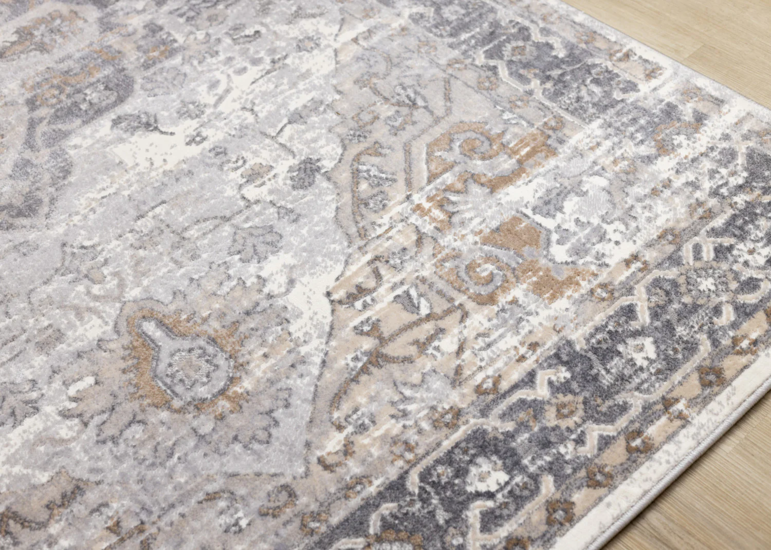 Elegant Traditional Area Rug - 5' X 8' - Grey/Brown - Image 4