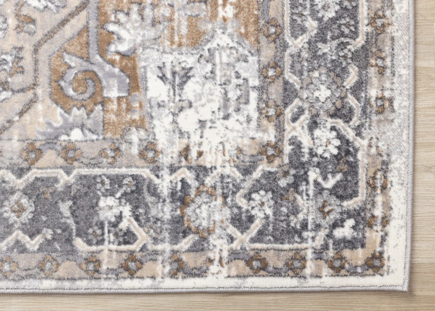 Elegant Traditional Area Rug - 7' X 10' - Grey/Brown - Image 6