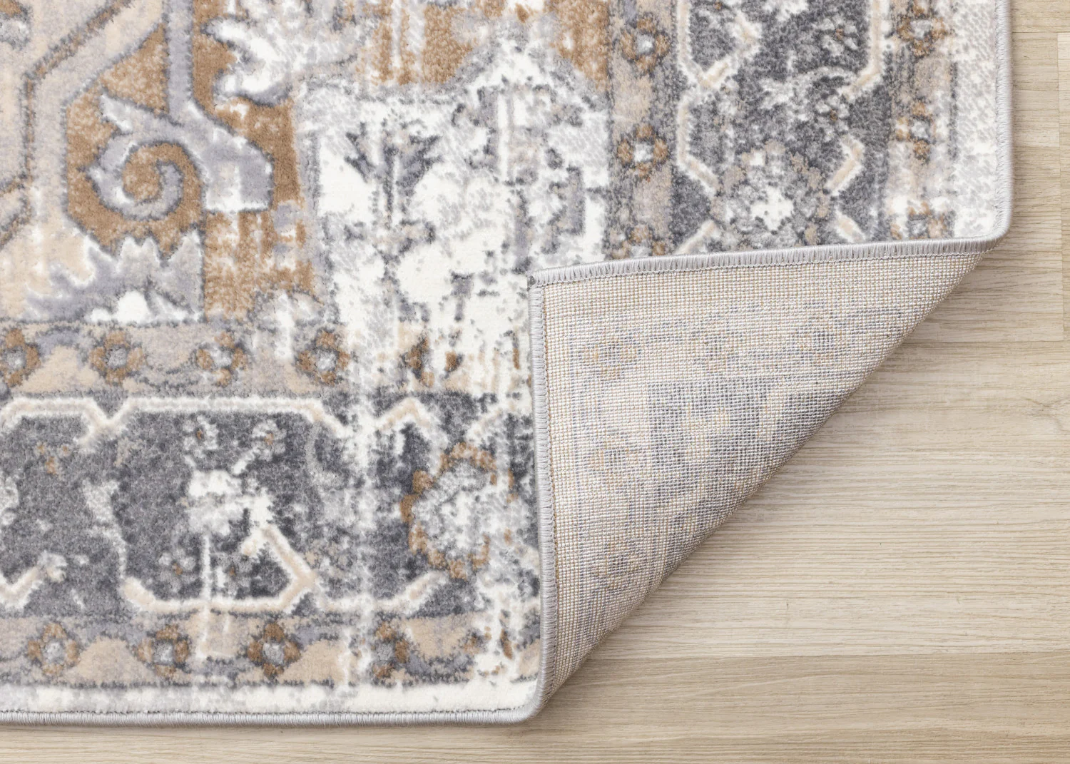 Elegant Traditional Area Rug - 7' X 10' - Grey/Brown - Image 7