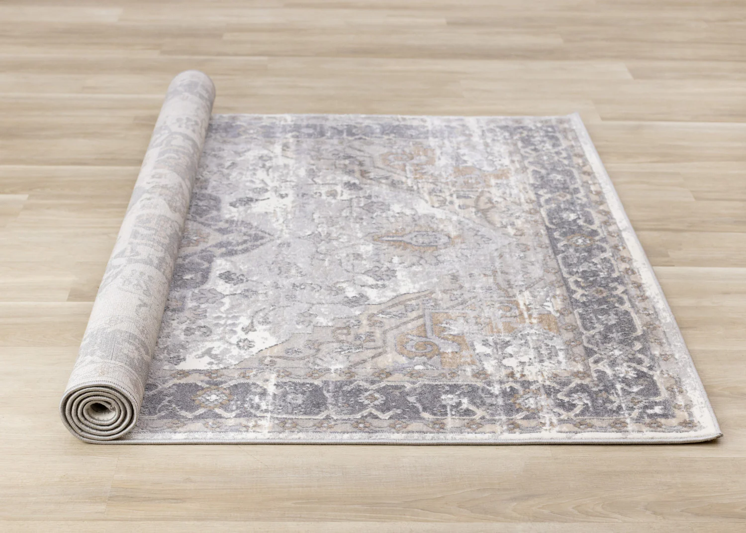 Elegant Traditional Area Rug - 7' X 10' - Grey/Brown - Image 8