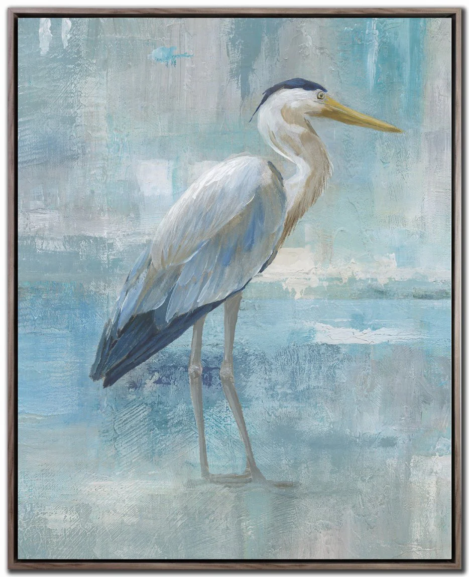 Elegant Watcher I Wall Art - Blue/White - 24 X 30